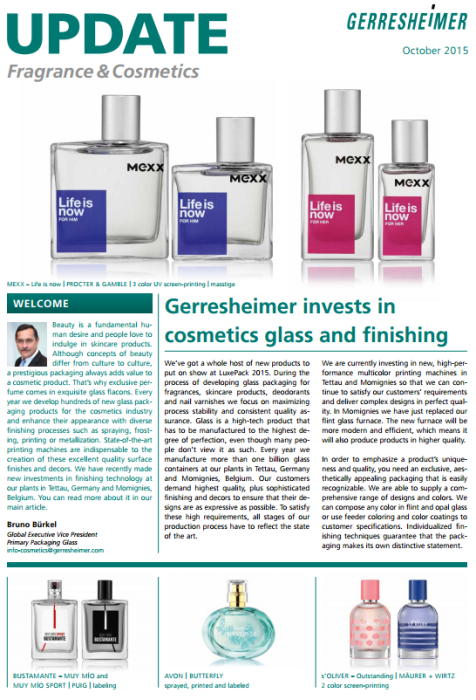 Fragrance and Cosmetics - Update Oct. 2015